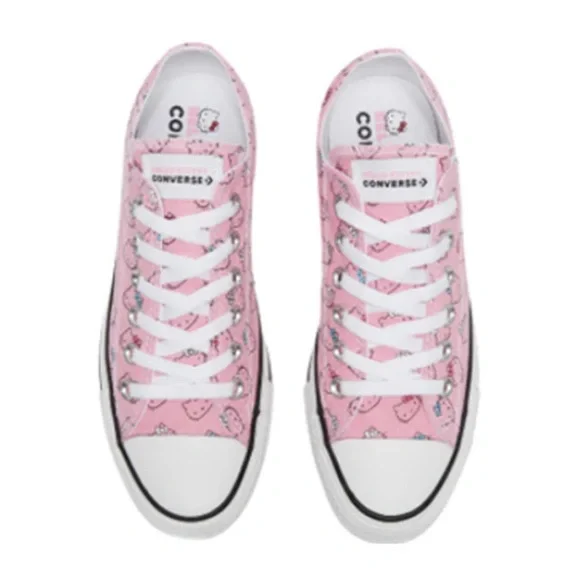 Converse Hello Kitty x Chuck Taylor All Star Ox 'Pink Kitty Pattern Low Tops 9.5 - Picture 3 of 15